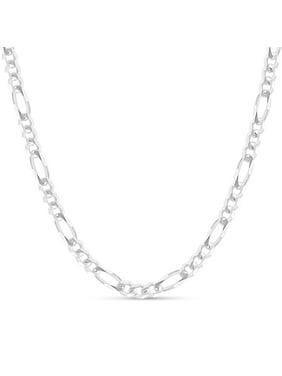 BERRICLE Italian Rhodium Plated Sterling Silver Flat Marina Fashion Chain Necklace 6.5mm 24 inch BERRICLE Italian Rhodium Plated Sterling Silver Flat Marina Fashion Chain Necklace 6.5mm 24 inch